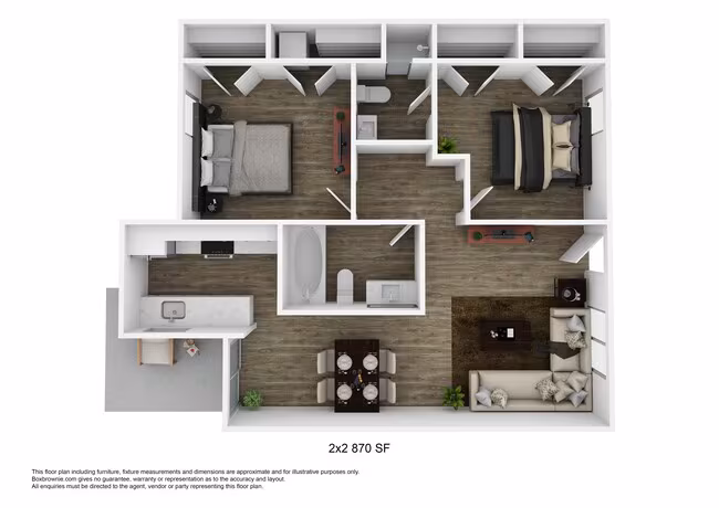 Two Bedroom 102 102 floor plan